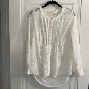 Meadow Rue (Anthropologie) White Button Down Blouse